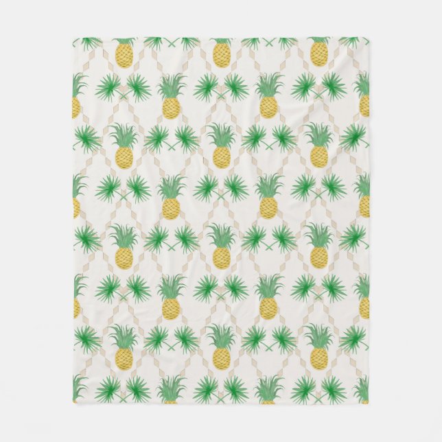 Ananas, retro fleecefilt (Framsidan)