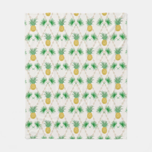 Ananas, retro fleecefilt (Framsidan)