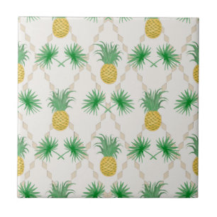 Ananas, retro kakelplatta