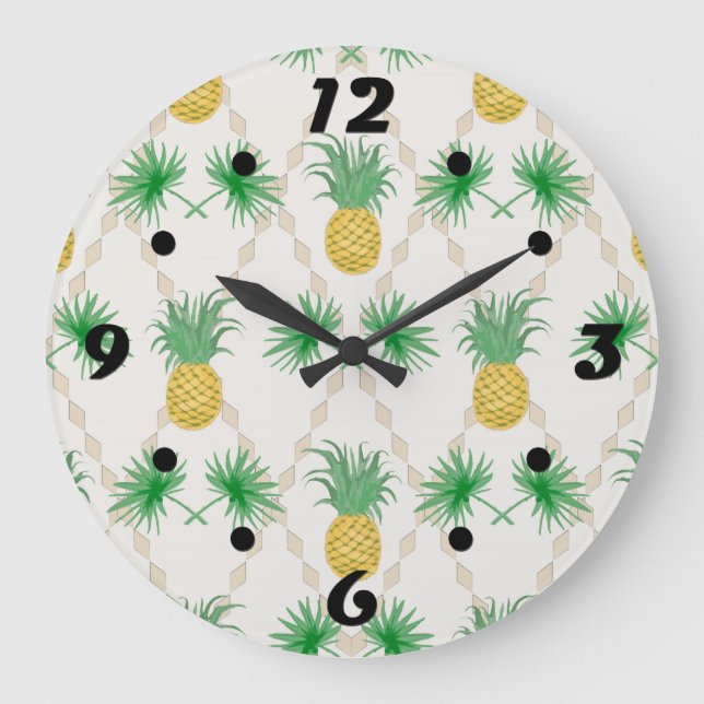 Ananas, retro stor klocka (Framsida)