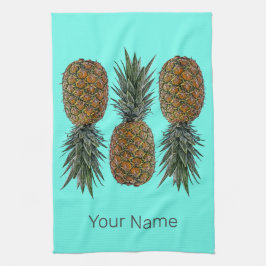 Ananas Retro Vegan och frukt av vegetabilisk Vinta Kökshandduk