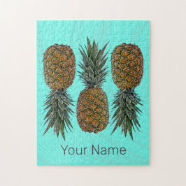 Ananas Retro Vegan och frukt av vegetabilisk Vinta Pussel