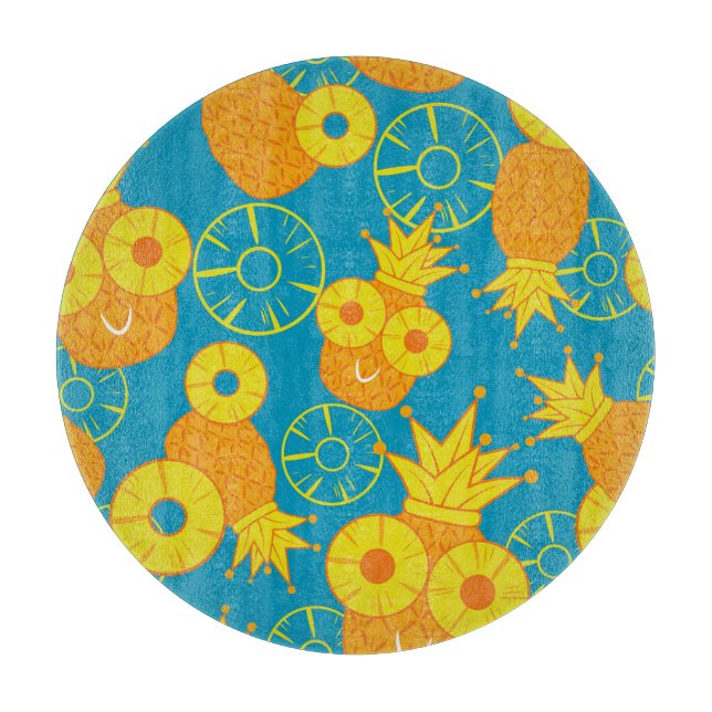 Ananas Ringar: Doodle Tecknad Vintage. (Framsidan)