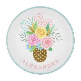 Ananas Ro Bouquet Rosa Gult