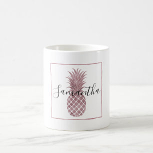 Ananas ro Guld Kaffemugg