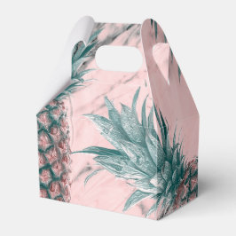 Ananas & Rosa Marmorvirvel Modern Tropisk Chic Presentaskar
