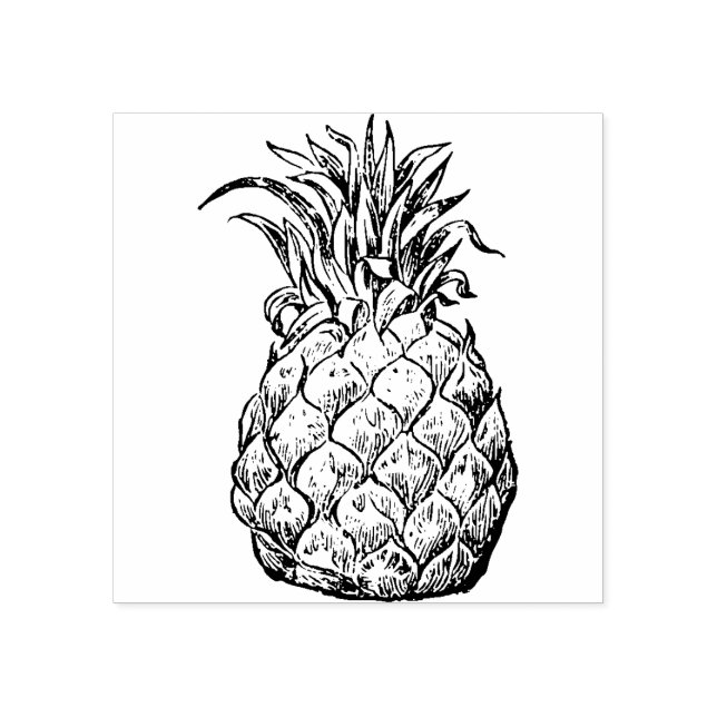 Ananas Rubber Frimärke Stämpel (Tryck)