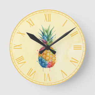 Ananas Rund Klocka