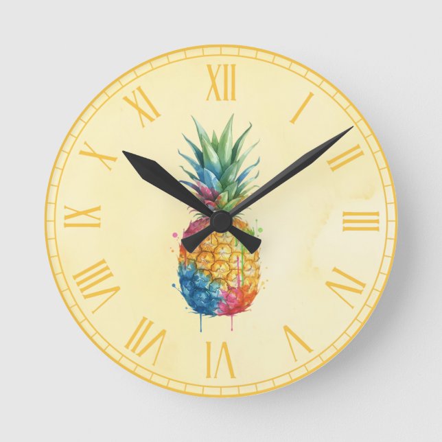 Ananas Rund Klocka (Framsida)