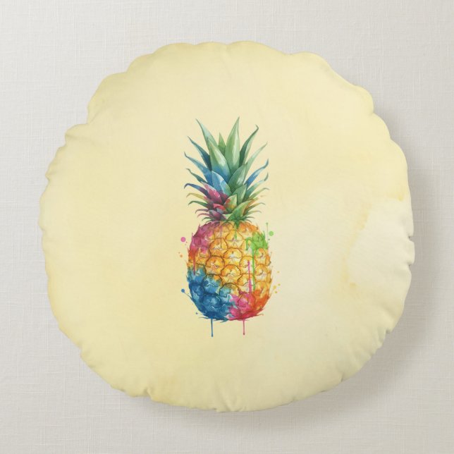Ananas Rund Kudde (Framsidan)