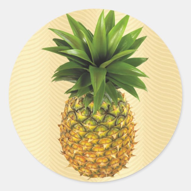 Ananas Runt Klistermärke (Framsida)