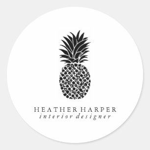 Ananas Runt Klistermärke
