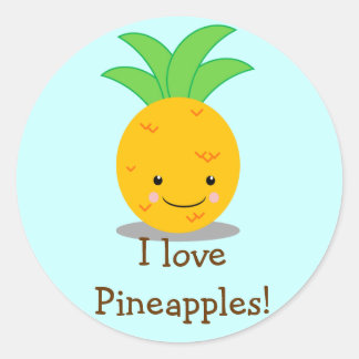 Ananas Runt Klistermärke