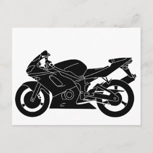 Ananas-silhuette-motorcykel Vykort