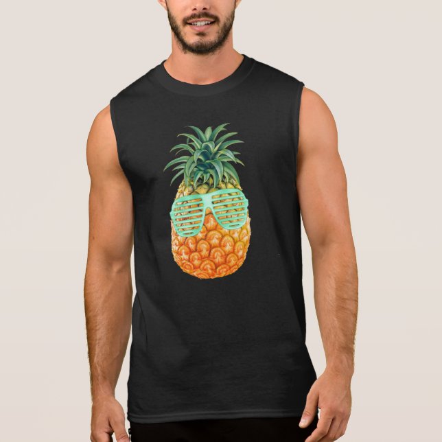 Ananas skuggar tanken ärmlös tee (Framsida)