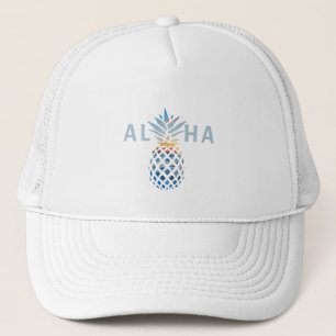 Ananas Solnedgång och Blå Havsvågor Aloha Keps