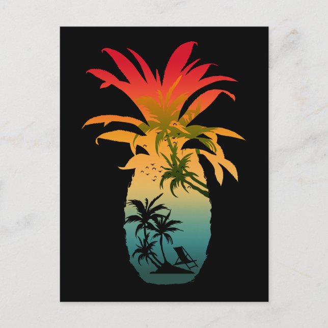 ANANAS SOLNEDGÅNG VYKORT (Framsida)
