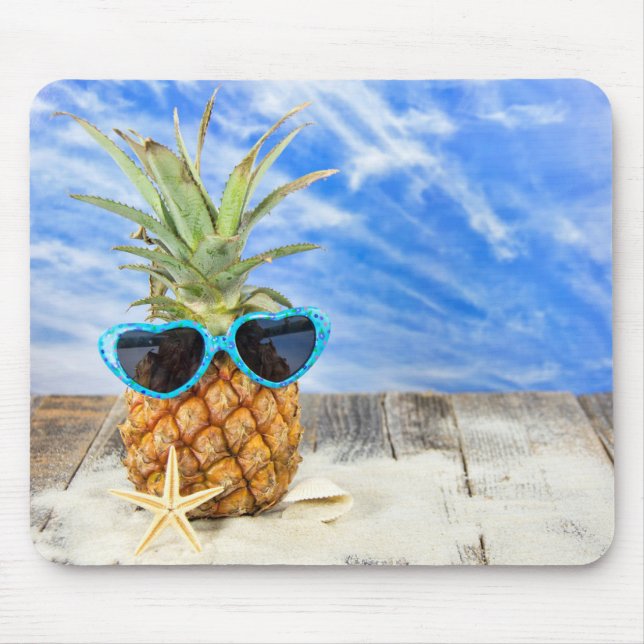 Ananas som använder solglasögon musmatta (Framsidan)