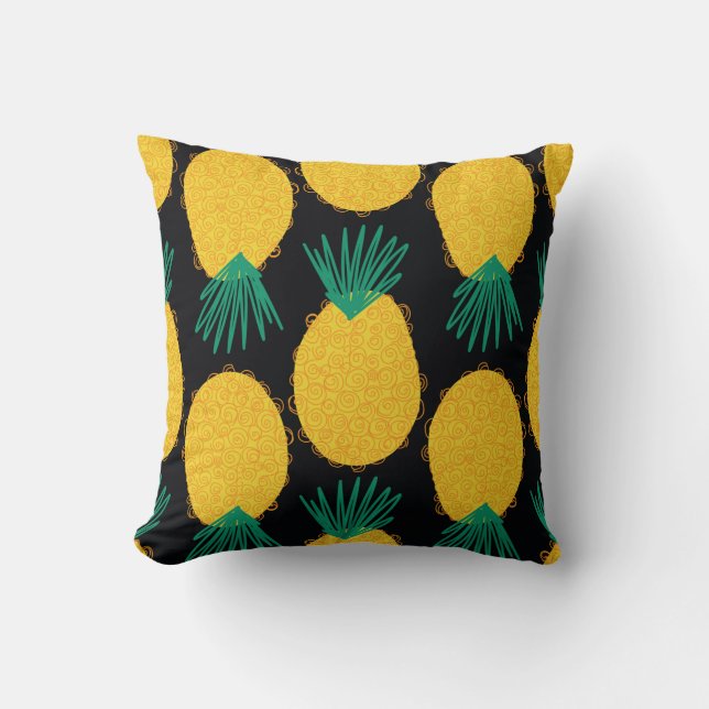Ananas sömlös abstrakt mönster. Contemporary  Kudde (Framsida)