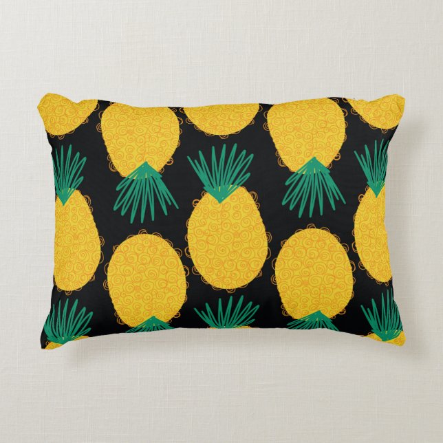Ananas sömlös abstrakt mönster. Contemporary  Prydnadskudde (Framsidan)