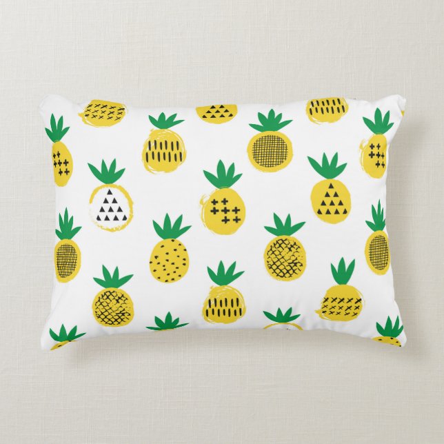 Ananas sömlös mönster. Kid-design.  Prydnadskudde (Framsidan)