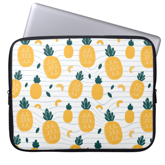 Ananas, sömlös mönster laptop fodral (Framsidan)