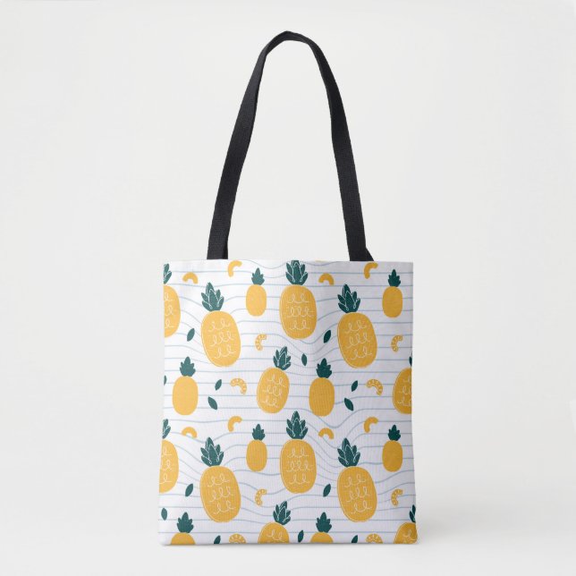 Ananas, sömlös mönster tygkasse (Framsida)