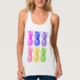 Ananas, sommar och ananas linne med racerback 
