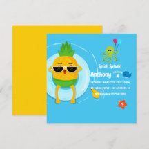 Ananas sommar Splash Splish barnkalas