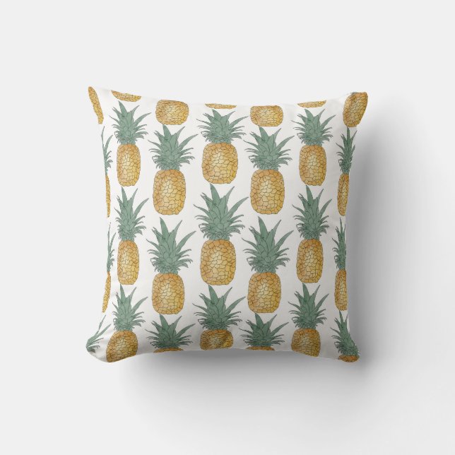Ananas sommar tropisk tropikerna kudde (Framsida)