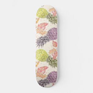Ananas, sött par, frukt, vattenfärg mini skateboard bräda 18,5 cm