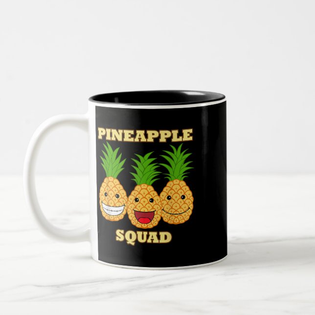 Ananas Squad Exotic Fruits Vitamin Healthy Två-Tonad Mugg (Vänster)
