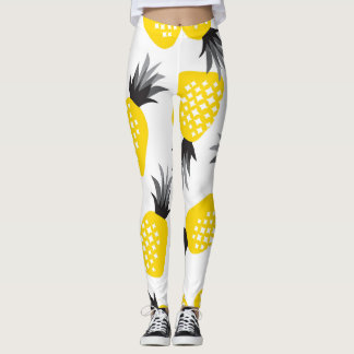 Ananas Struktur, Vintage Sommar Mönster. Leggings