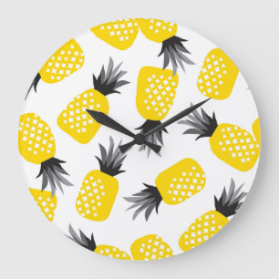 Ananas Struktur, Vintage Sommar Mönster. Stor Klocka