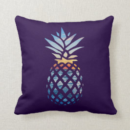 Ananas Sunset och Blue Ocean Vågar Kudde