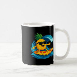Ananas Surfande Pizzabit Rolig Sommar Tropica Kaffemugg