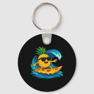 Ananas Surfande Pizzabit Rolig Sommar Tropica Nyckelring