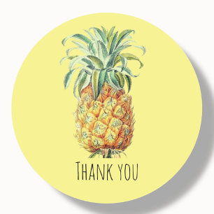 Ananas Tack Classic Round Sticker Runt Klistermärke