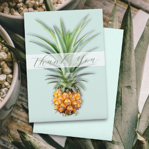 Ananas Tackmeddelande Platt Kort