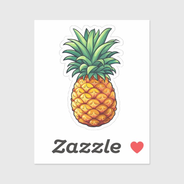 Ananas tecknad klistermärken (Ark)