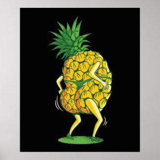 Ananas tecknad poster