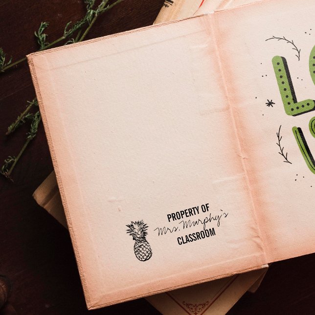 Ananas tema - Lärargummi Frimärke Stämpel (Skapare uppladdad)