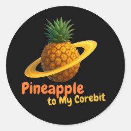 Ananas till min Corebit. Runt Klistermärke