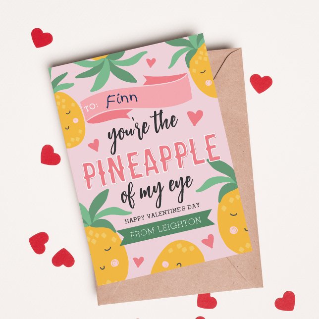 Ananas till mitt Öga-kort för Alla hjärtans dag Inbjudningar (Skapare uppladdad)