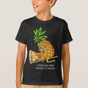 Ananas Tillhör på Pizza Älskare Funny Food Pun T Shirt
