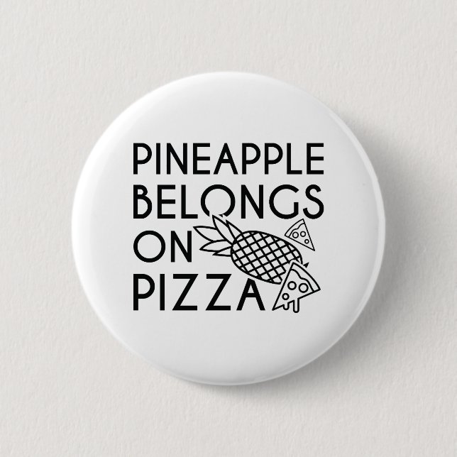 Ananas Tillhör på Pizza Knapp (Framsida)