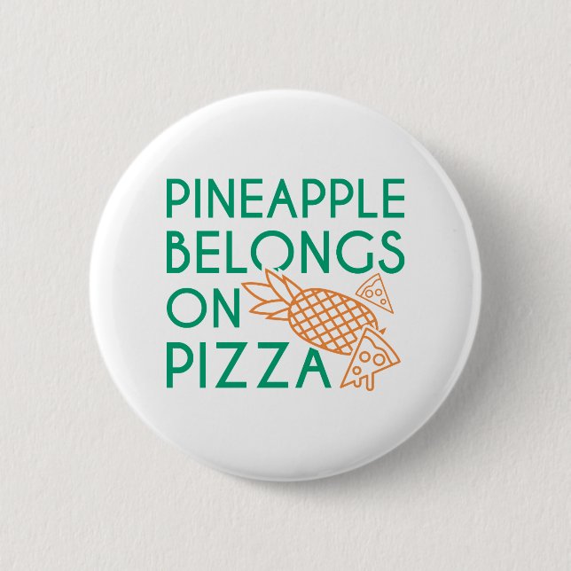 Ananas Tillhör på Pizza Knapp (Framsida)