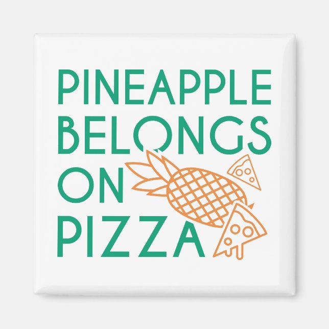 Ananas Tillhör på Pizza Magnet (Framsidan)