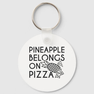 Ananas Tillhör på Pizza Nyckelring