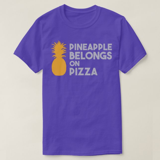 Ananas Tillhör på Pizza T Shirt (Design framsida)